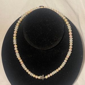 pearl starfish choker necklace